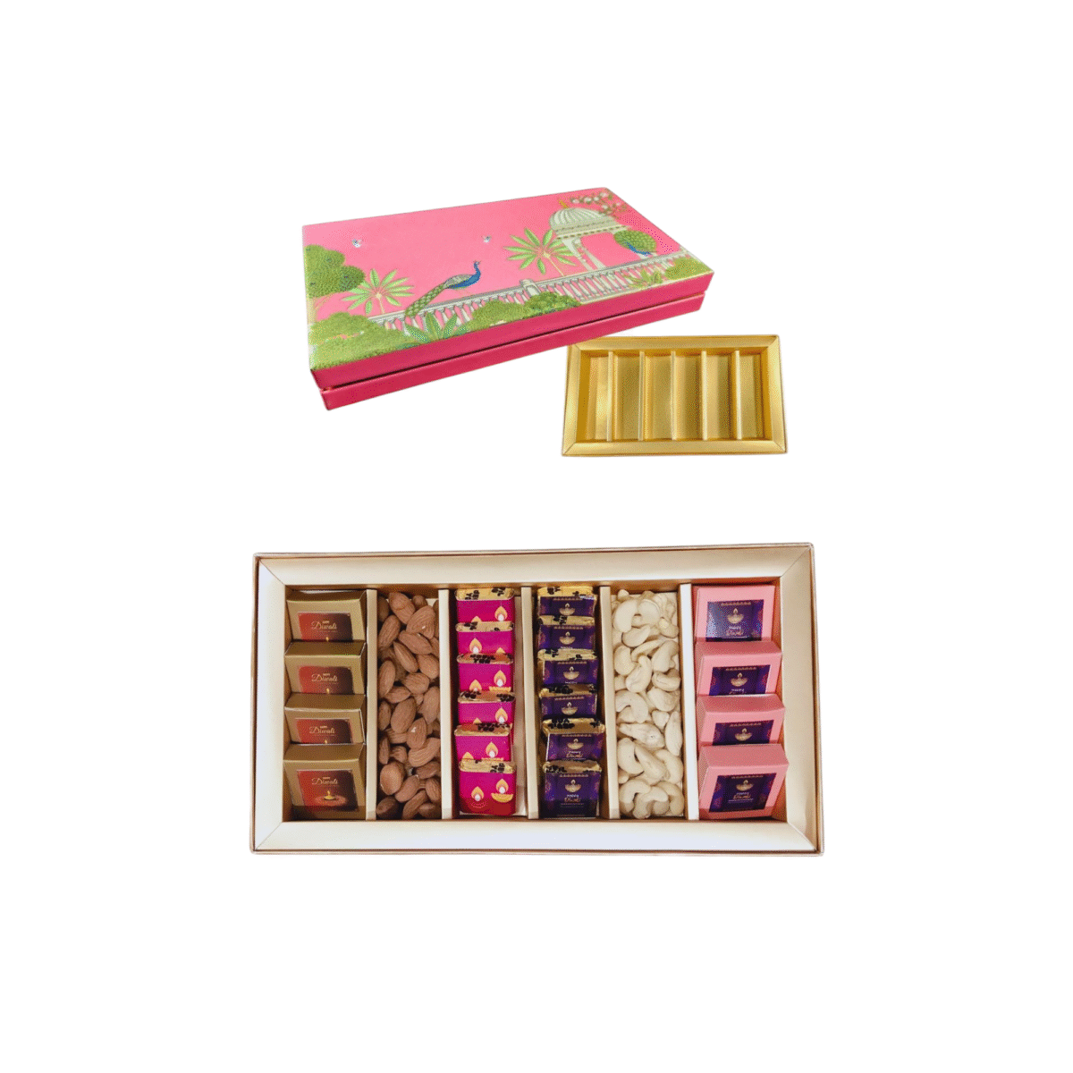 Gift Boxes - Happy Diwali (Chocolate & Dry Fruits Pack)
