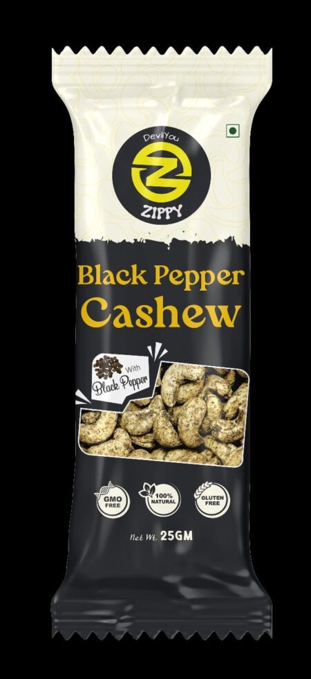 Zippy Roasted Black Pepper Cashew (25 gm)